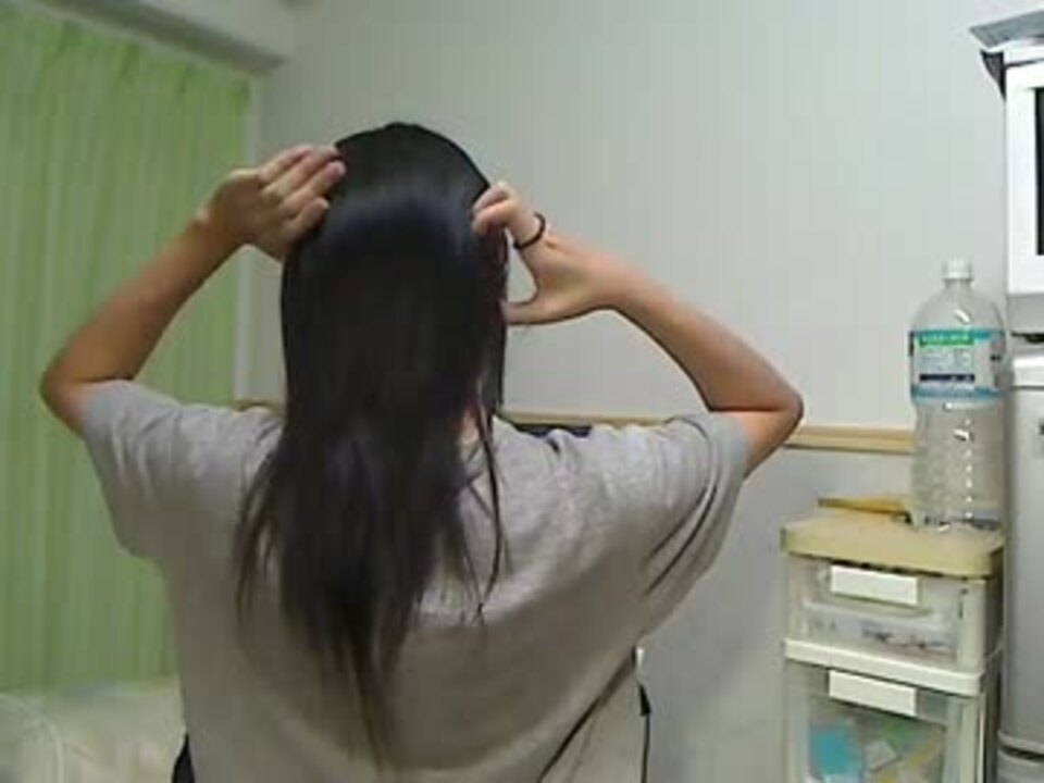 女装子が地毛でポニーテール ニコニコ動画