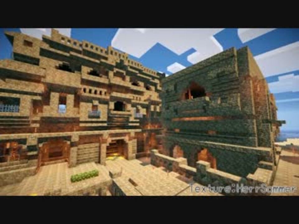 Minecraft 砂岩で町をつくらふと02 ﾎﾞｲﾁｪ 字幕 ニコニコ動画