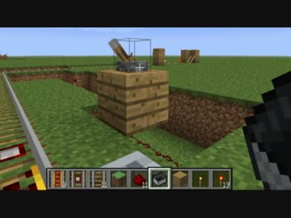Minecraft 簡単な2方向の線路分岐を作ってみた ニコニコ動画
