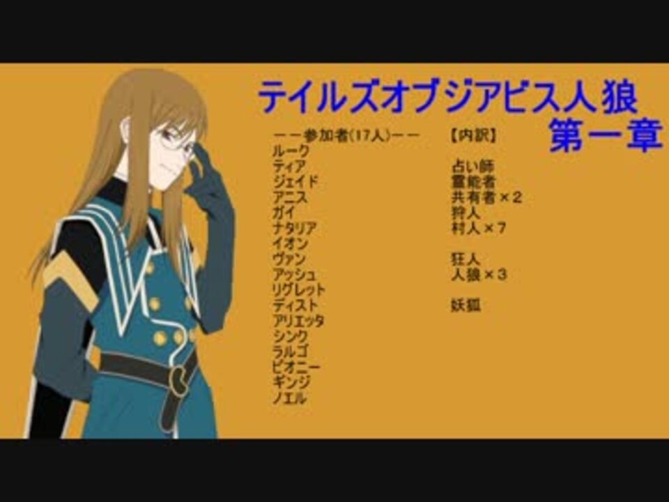 テイルズオブジアビス人狼 第１章１項 ニコニコ動画