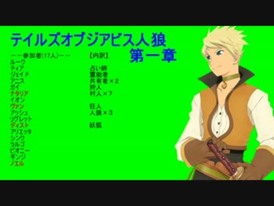 テイルズオブジアビス人狼 第１章２項 ニコニコ動画