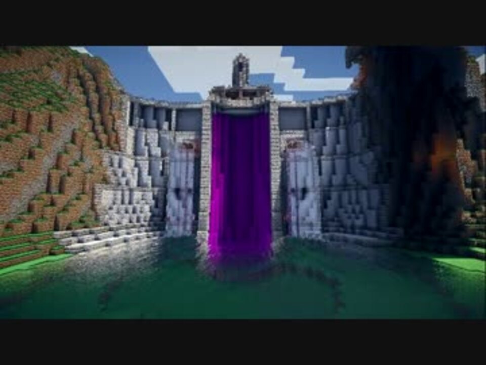 Minecraft 外殻大地が世界を覆う ﾀﾞﾑと半球ﾄﾞｰﾑ ﾀﾞｲｸﾛﾌﾄ ニコニコ動画