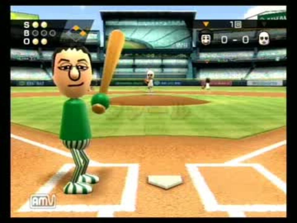 暖かくなってきたので Wii Sports 野球 を対戦実況してみた Part1 ニコニコ動画