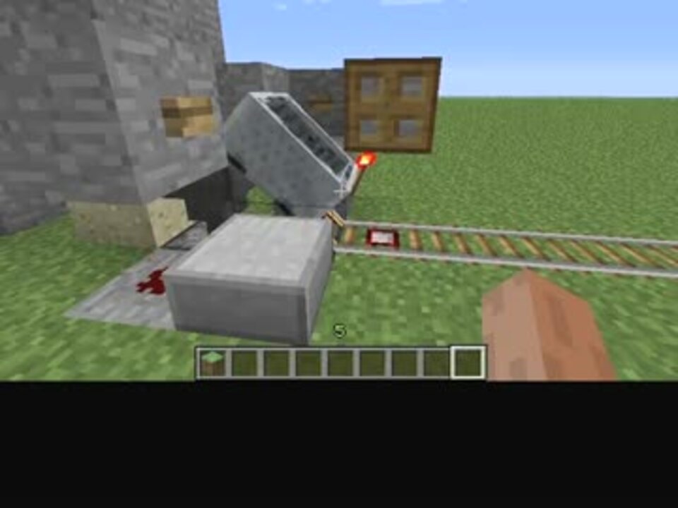 Minecraft 自動トロッコ収納式の小型駅 1 5 1 5 1 ニコニコ動画