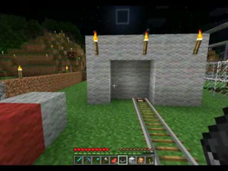 Minecraft 1 5 1 飼育施設爆破とトロッコ用自動ドア あかぎだお動画 ニコニコ動画