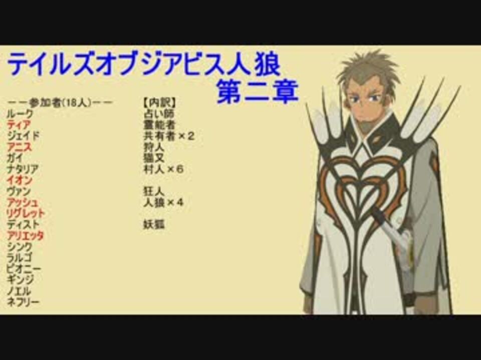 テイルズオブジアビス人狼 第２章３項 ニコニコ動画