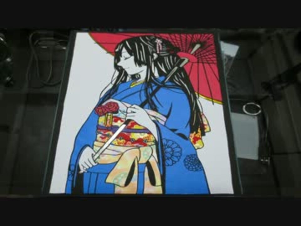 手芸祭 着物の女性 切り絵作ってみた ニコニコ動画