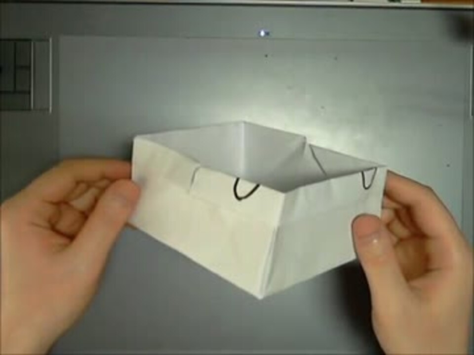 折り紙 長方形の用紙で作る箱の作り方 ニコニコ動画