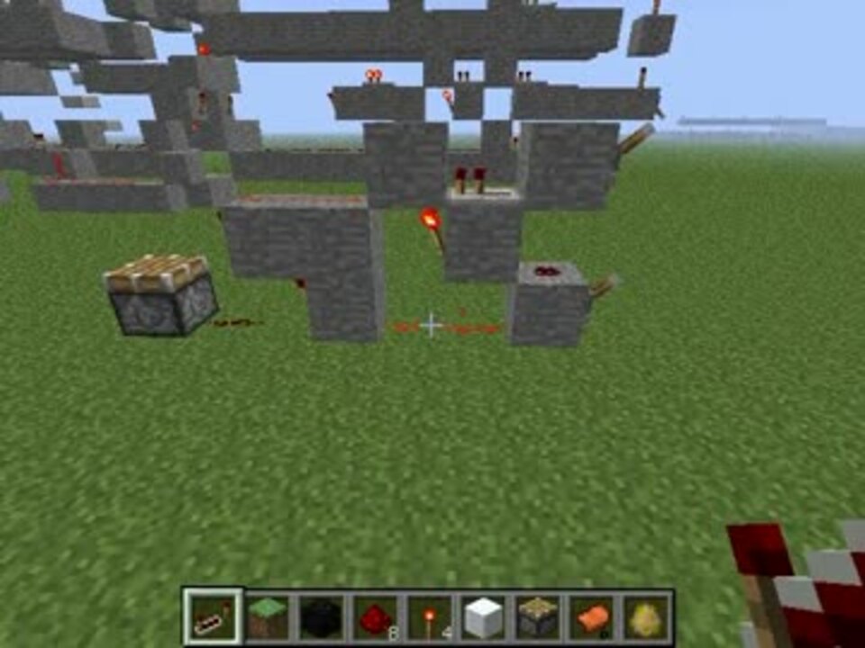 Minecraft 横出力タイプの縦型ｘｏｒを小型化 縦3横6 ニコニコ動画