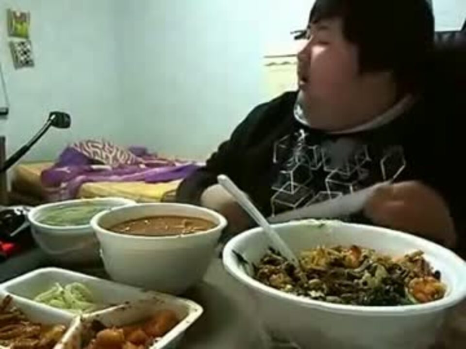 マジキチ 奇声を上げながら食事する韓国人 Avi ニコニコ動画