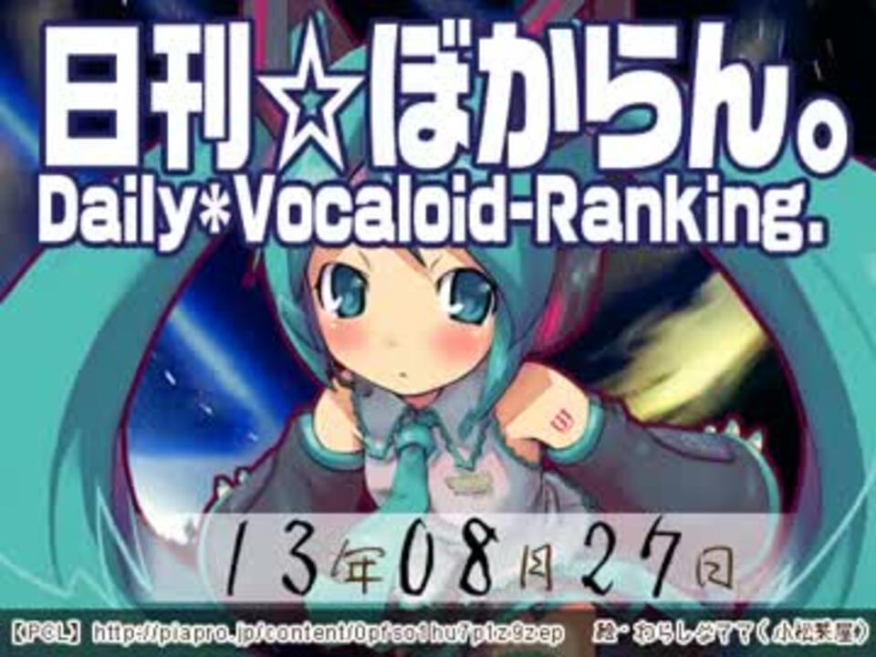 日刊VOCALOIDランキング 2013年8月27日 2025 ニコニコ動画