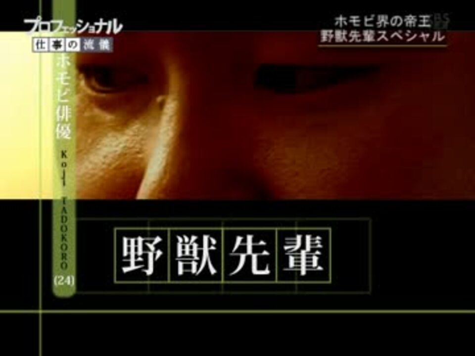 プロフェッショナル 仕事の流儀 野獣先輩スペシャル ニコニコ動画