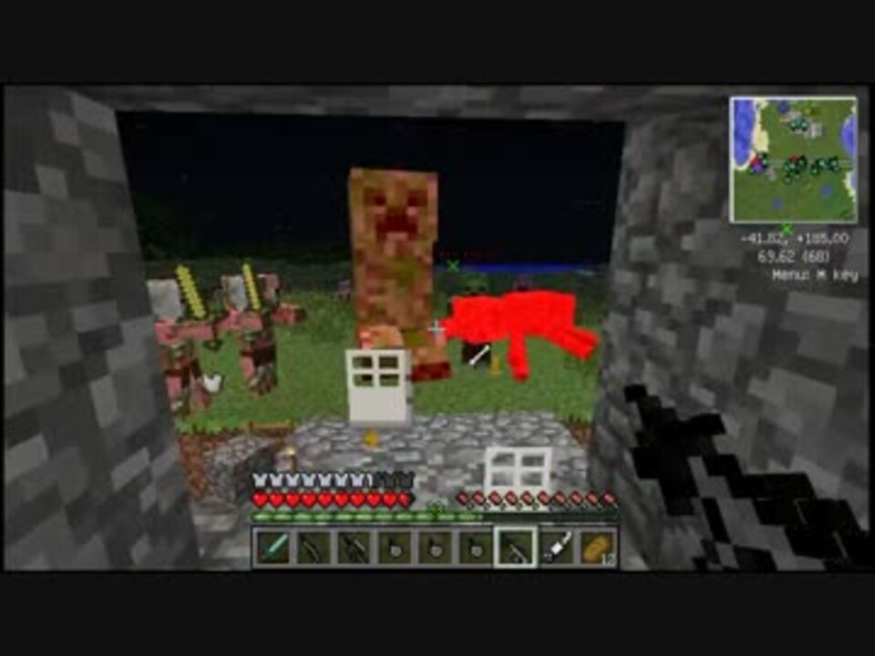 Minecraft 侵略modで自宅を守れ 五日目 ゆっくり実況 ニコニコ動画