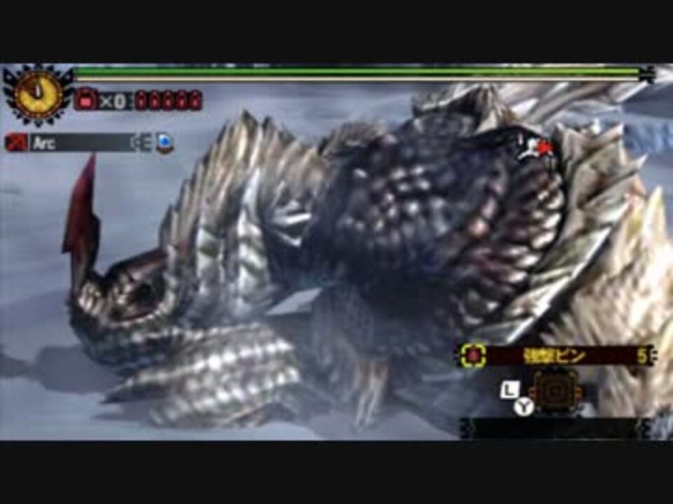 Mh4 上位 ジンオウガ亜種 ソロ弓 非火事場 04分47秒 0分針 ニコニコ動画