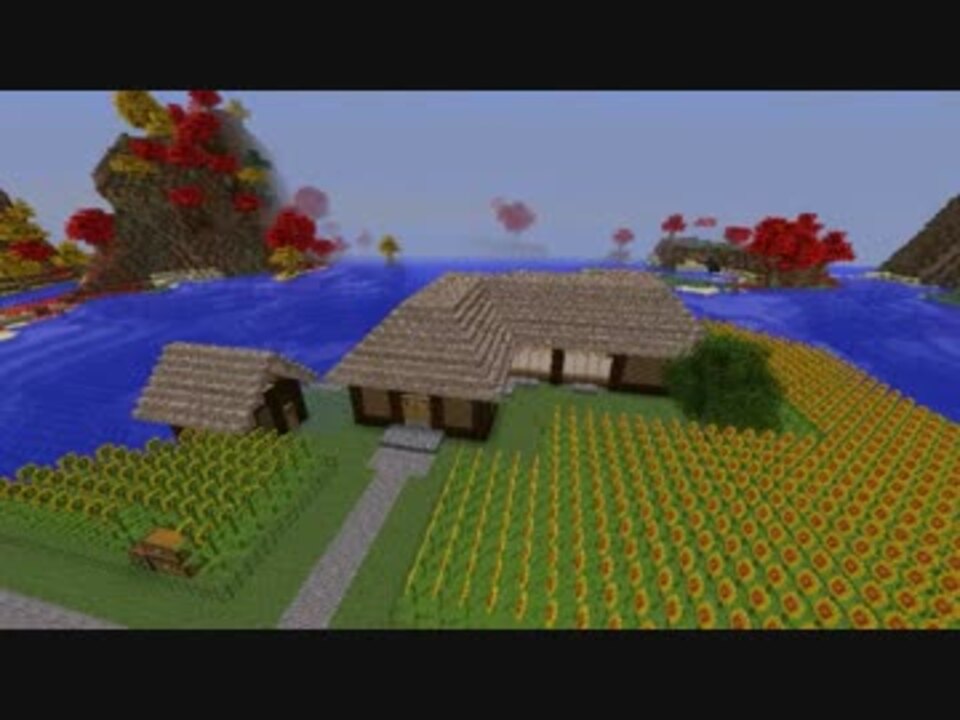 Minecraft 和風に建築part2 水車と民家 ニコニコ動画