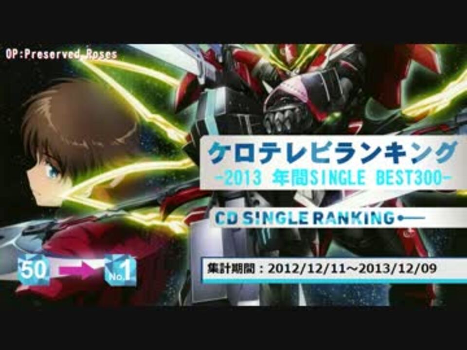 年間アニソンランキング 13 Single Best 300 ケロテレビ 1 50 ニコニコ動画