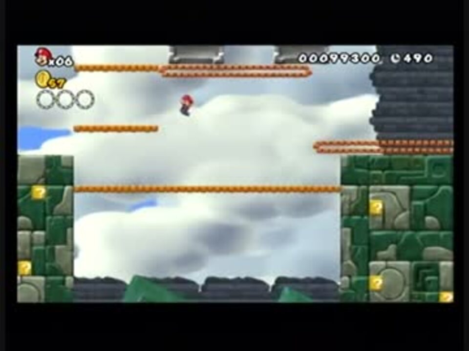 改造newスーパーマリオブラザーズwii 2 砦 空のトゲ棍棒 ニコニコ動画