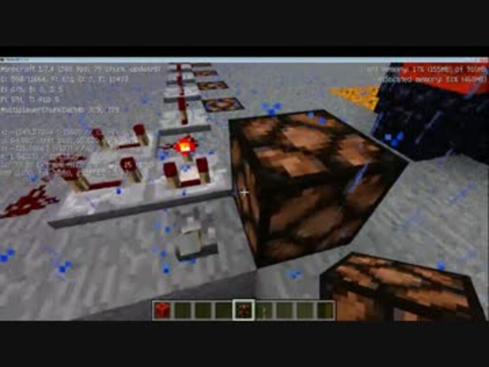 Minecraft1 7 コマンドを使った簡単なtntキャノン コマブロ ニコニコ動画
