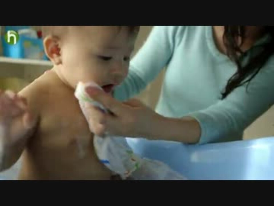 ベビーバスを使って赤ちゃんの沐浴タイム ニコニコ動画