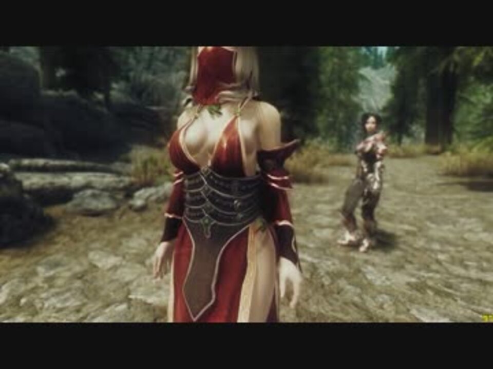 Skyrim Mod 物理演算対応装備 Draconic Bloodline ローブっぽい方 を試す ニコニコ動画