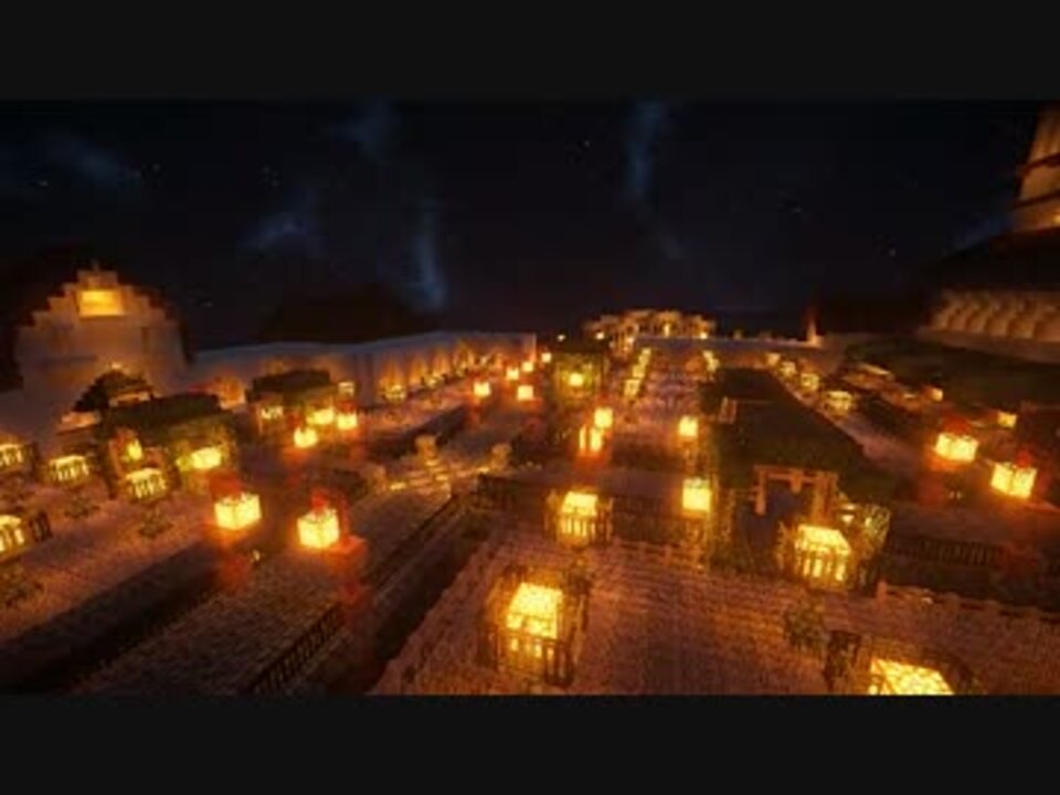 Minecraft 海辺に夜景の綺麗な町を作るpart3 後編 ゆっくり実況 ニコニコ動画