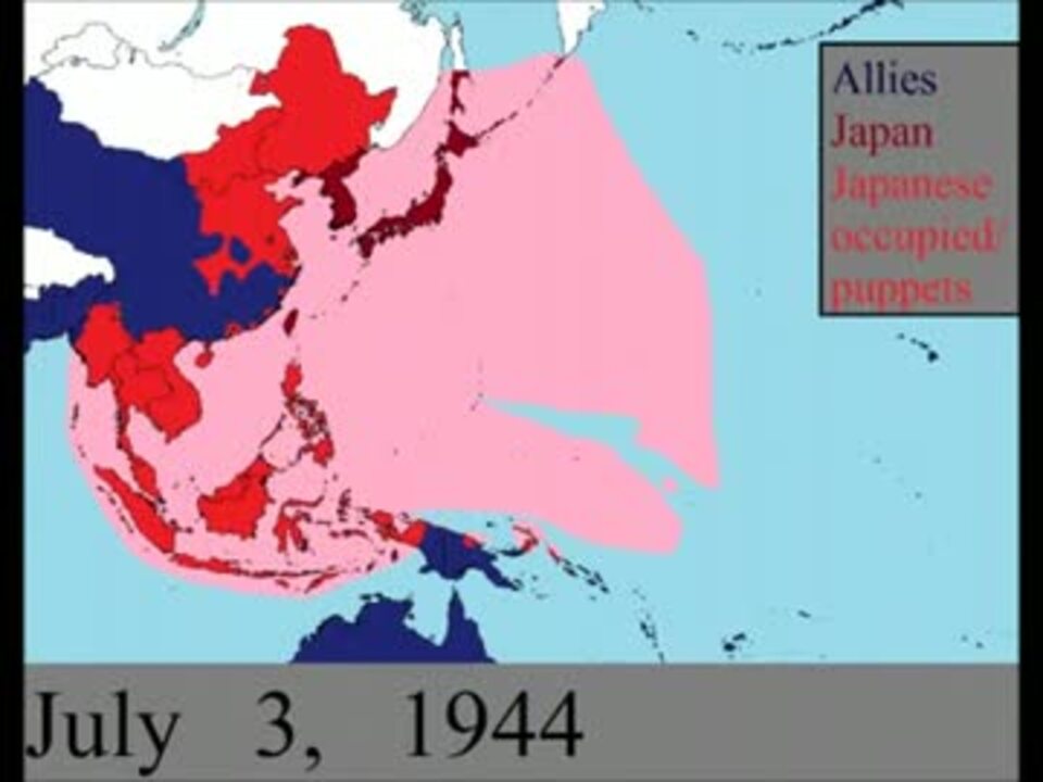 地図でわかる大東亜戦争 太平洋戦争 第二次世界大戦 戦線 ニコニコ動画
