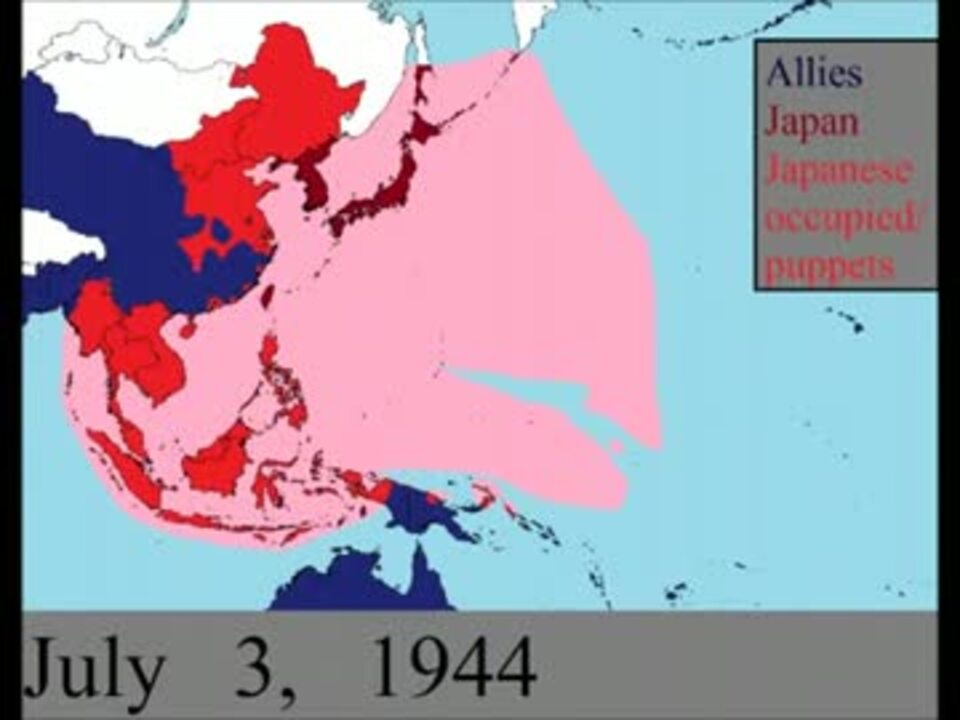 第二次世界大戦　戦時中　地図