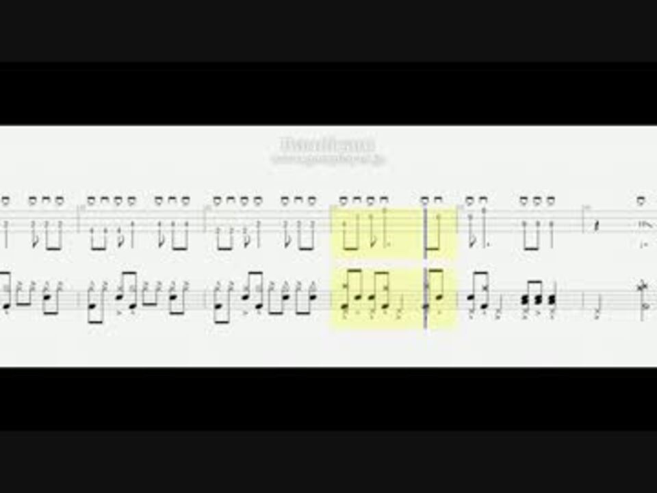 Guitar Pro 6でmarionette マリオネット を作ってみた Bass Drum Tab譜 ニコニコ動画