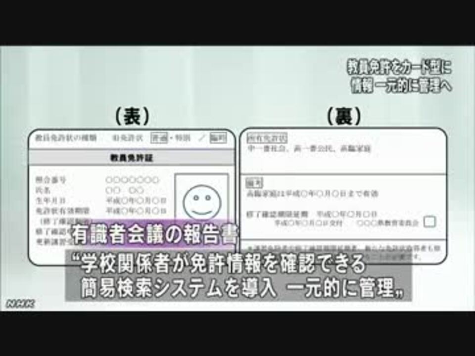 免許 情報 教員