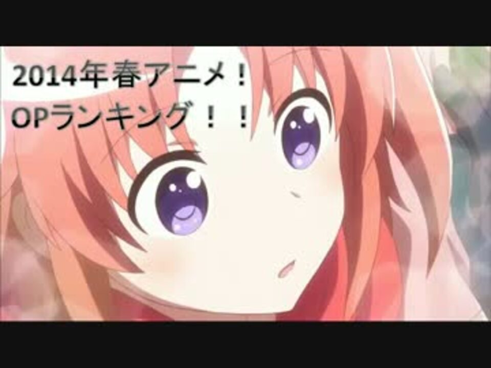 14年春アニメ Opランキング ニコニコ動画