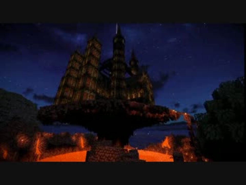 Minecraft 黒い城と赤い湖part1 結月ゆかり ニコニコ動画