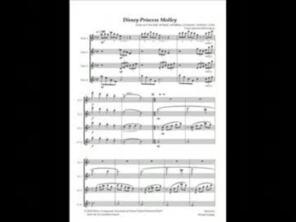 フルート4重奏のための ディズニー プリンセス メドレー ニコニコ動画