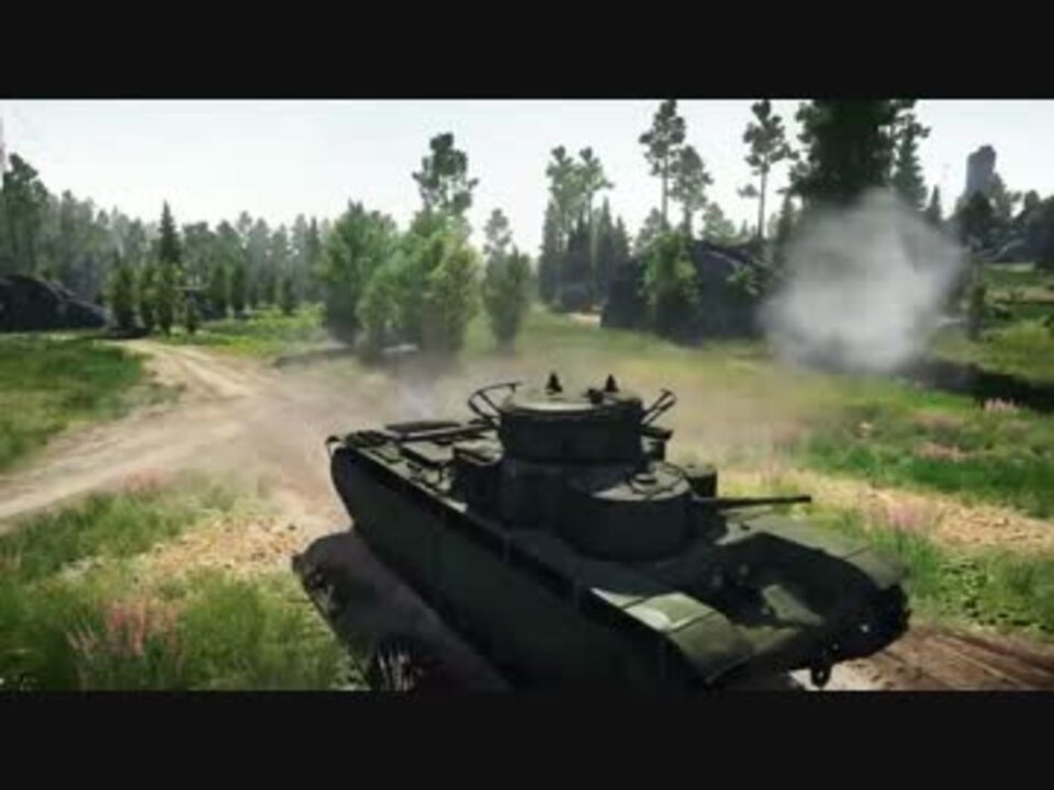 War Thunder陸軍 T 35 車載機銃と副砲で射撃 ニコニコ動画