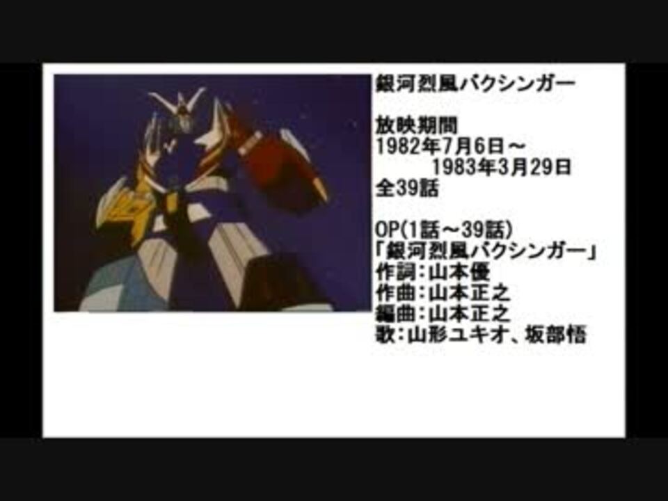人気の 銀河烈風バクシンガー 動画 267本 4 ニコニコ動画