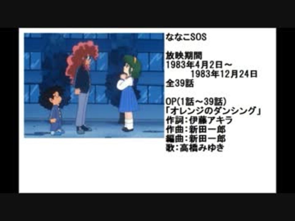 80年代アニメ主題歌集 ななこsos ニコニコ動画