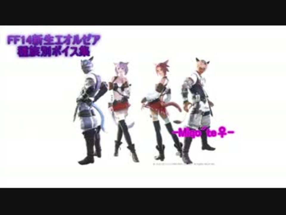 新生ff14 ミコッテ 戦闘ボイス エモートボイス集 ニコニコ動画