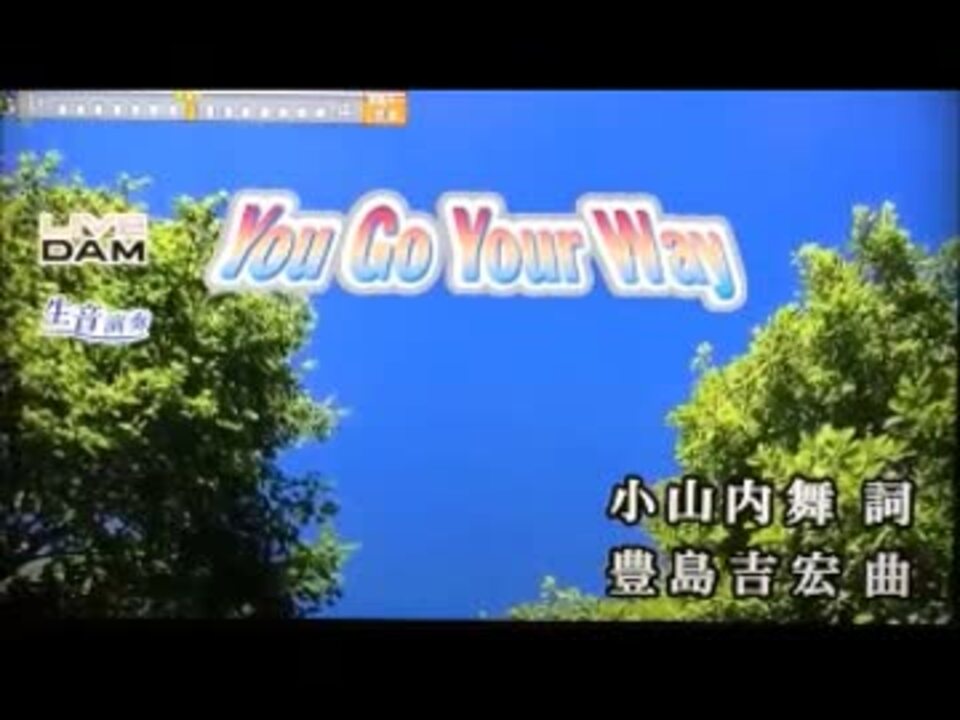 カラオケ You Go Your Way Chemistry Off Vocal ニコニコ動画