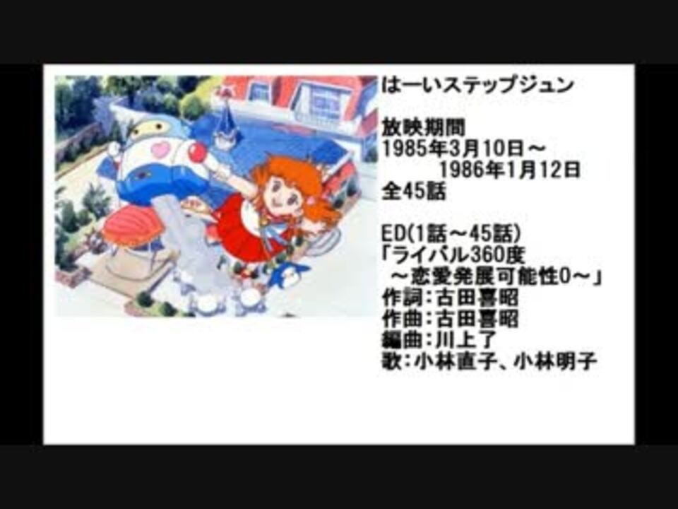 80年代アニメ主題歌集 は いステップジュン ニコニコ動画