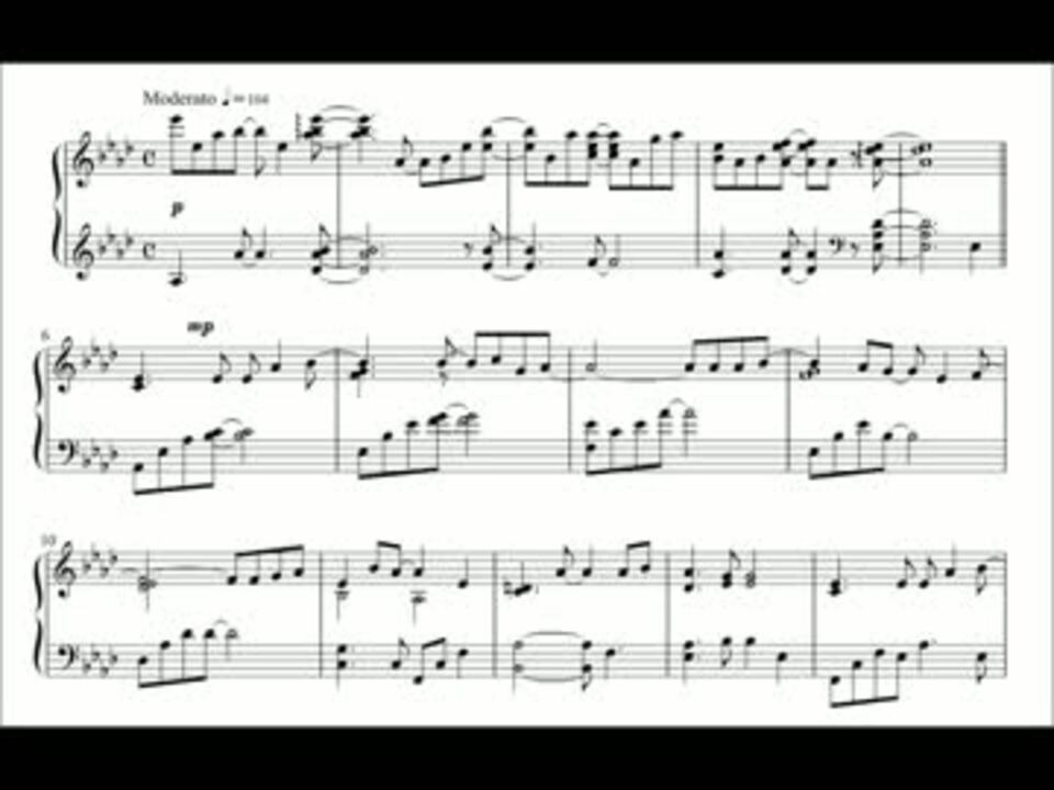 耳コピ楽譜 一週間フレンズ Ost 虹のかけら Piano Ver Opアレンジ ニコニコ動画