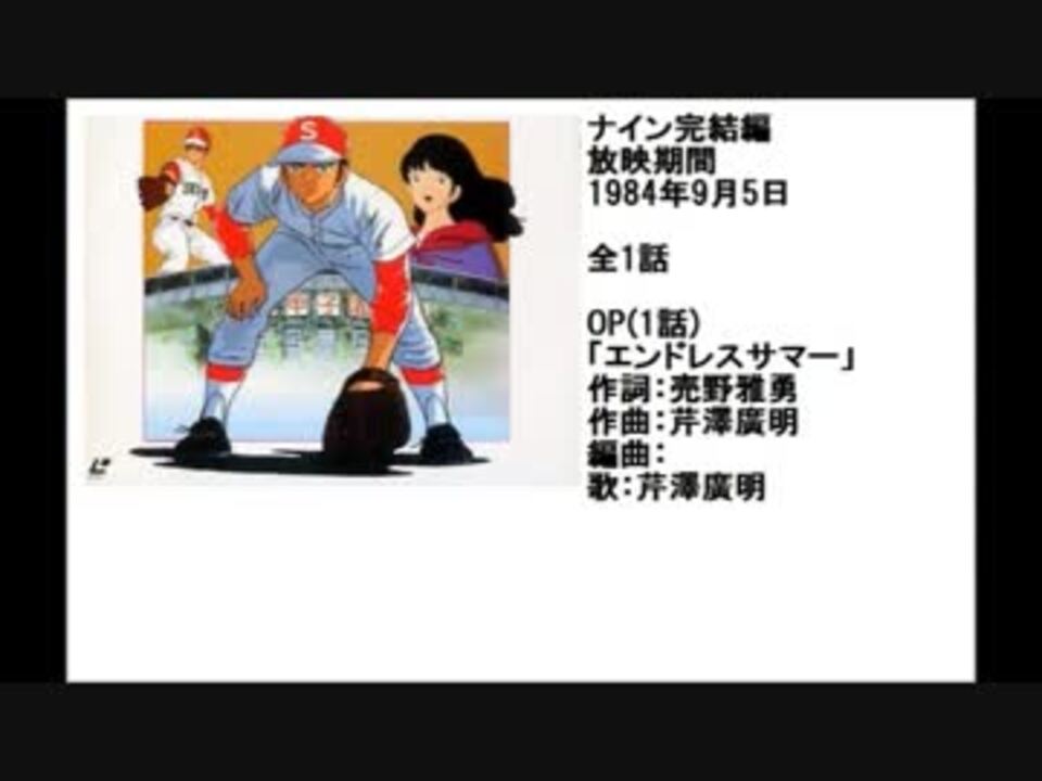 80年代アニメ主題歌集 ナイン完結編 ニコニコ動画