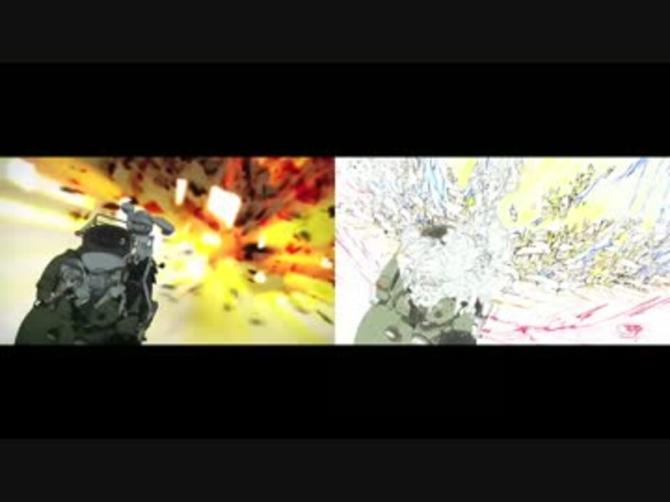 Shirobako 爆発シーンの3dcgと原画 比較 ニコニコ動画