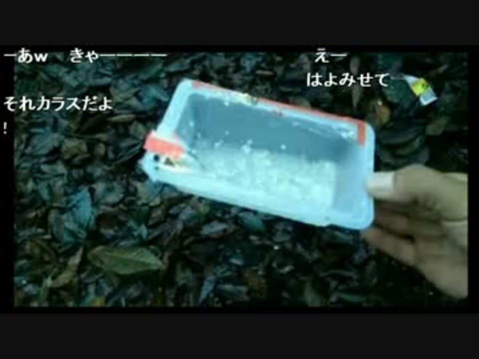 オカルトハンター鈴木大輔 八王子城跡で何者かに食べ物を荒らされる ニコニコ動画
