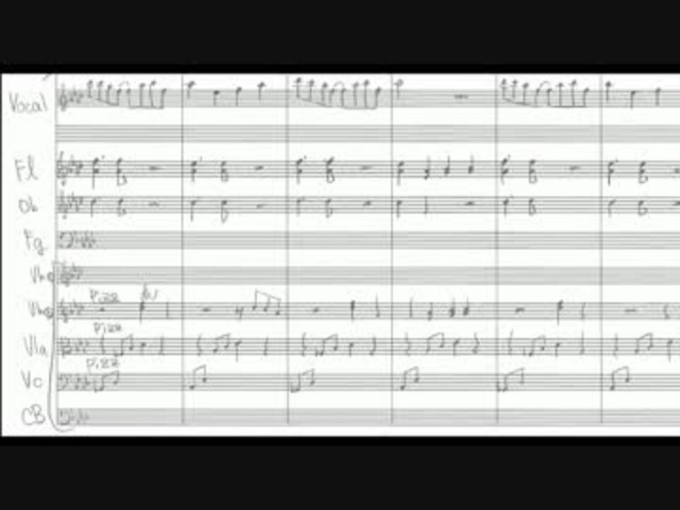 ボカロアニソンカバー だんご大家族 てがき譜面 ニコニコ動画