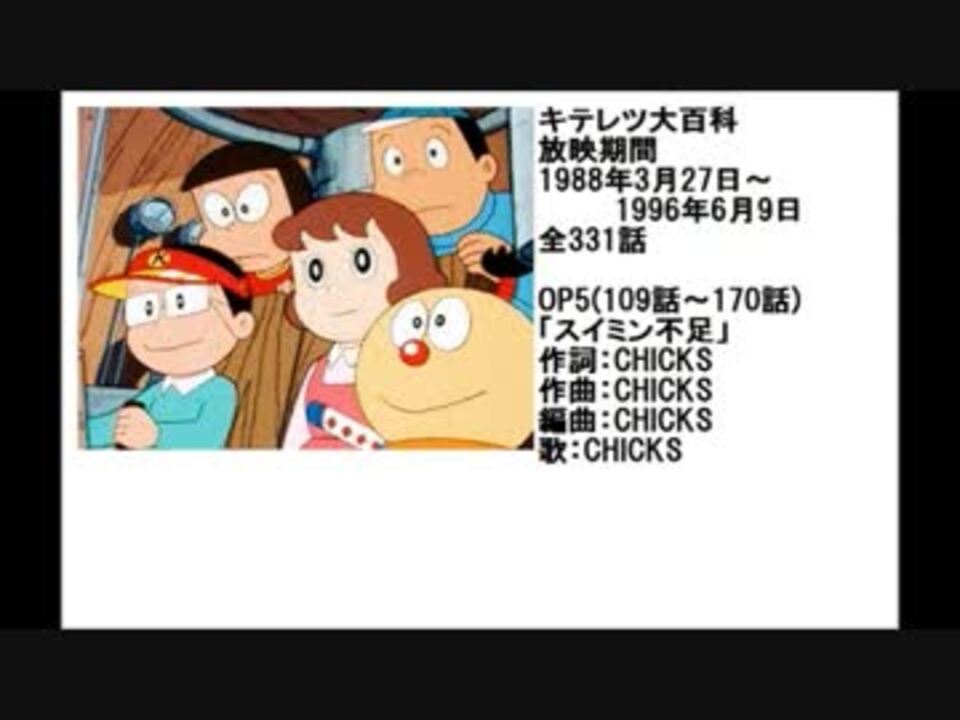 80年代アニメ主題歌集 キテレツ大百科 ニコニコ動画