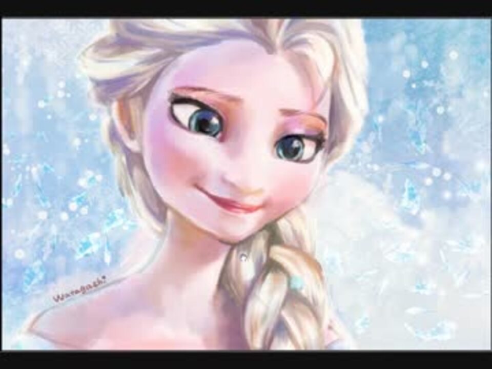 描いてみた 微笑むエルサ アナと雪の女王 ニコニコ動画