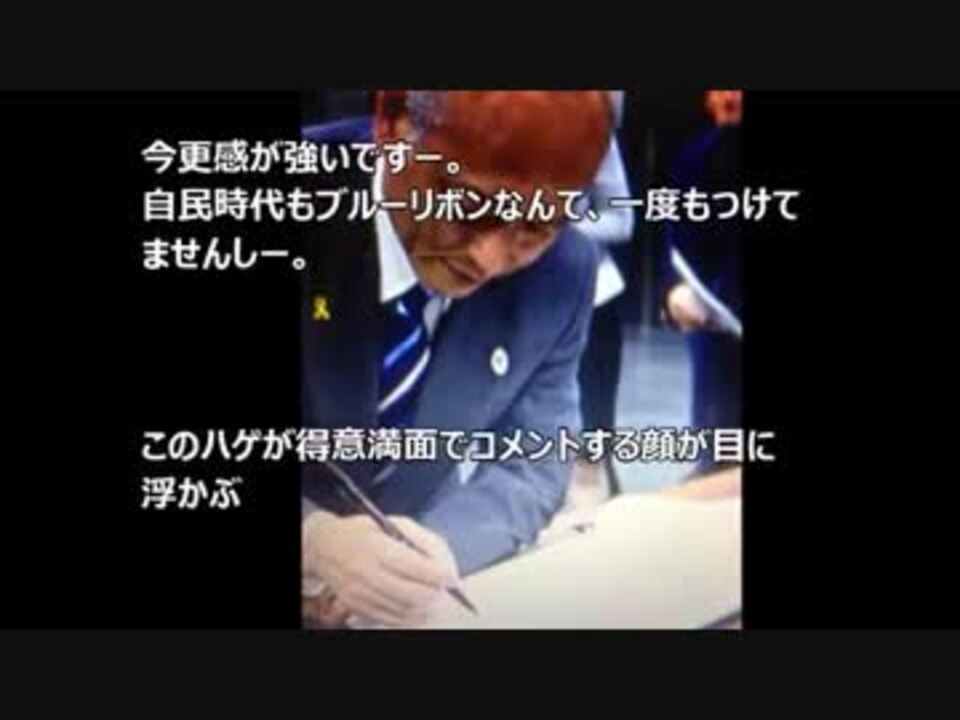 衝撃画像 舛添都知事 拉致被害者を救う会のブルーリボンバッジは ニコニコ動画