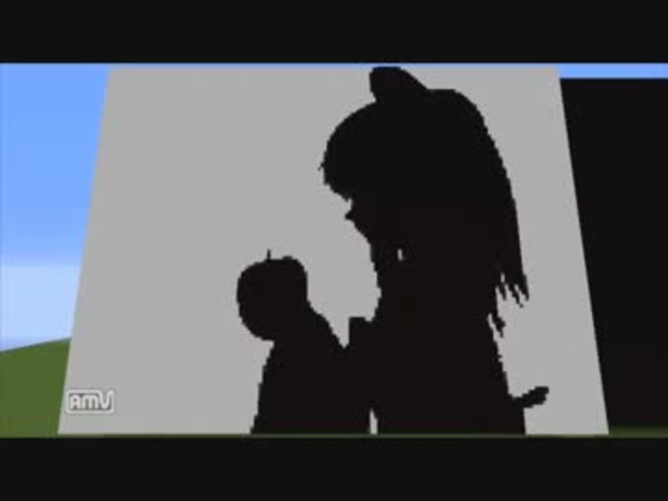 Minecraft Bad Apple Pv再現してみた高解像度版 影絵 ニコニコ動画