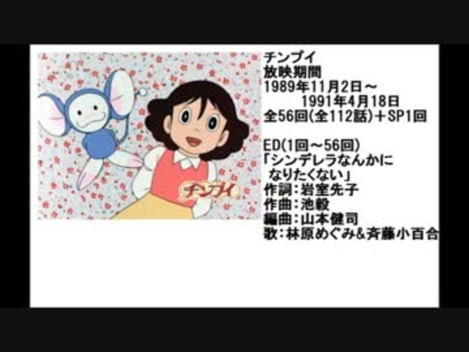 80年代アニメ主題歌集 チンプイ ニコニコ動画