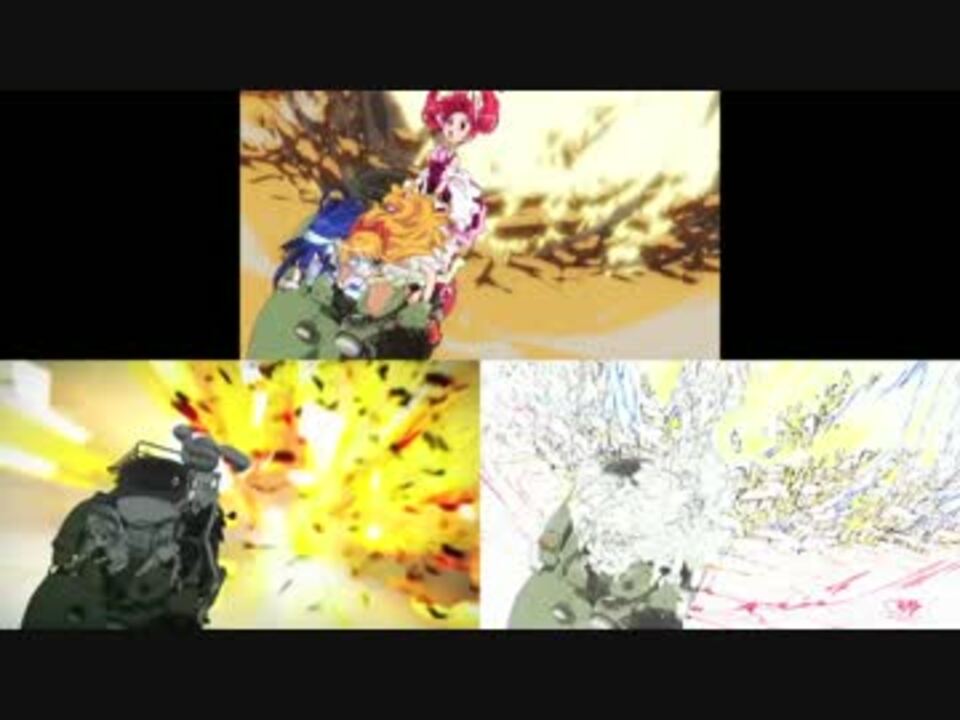 Shirobako 爆発シーンの3dcgと原画と完成版 比較 ニコニコ動画