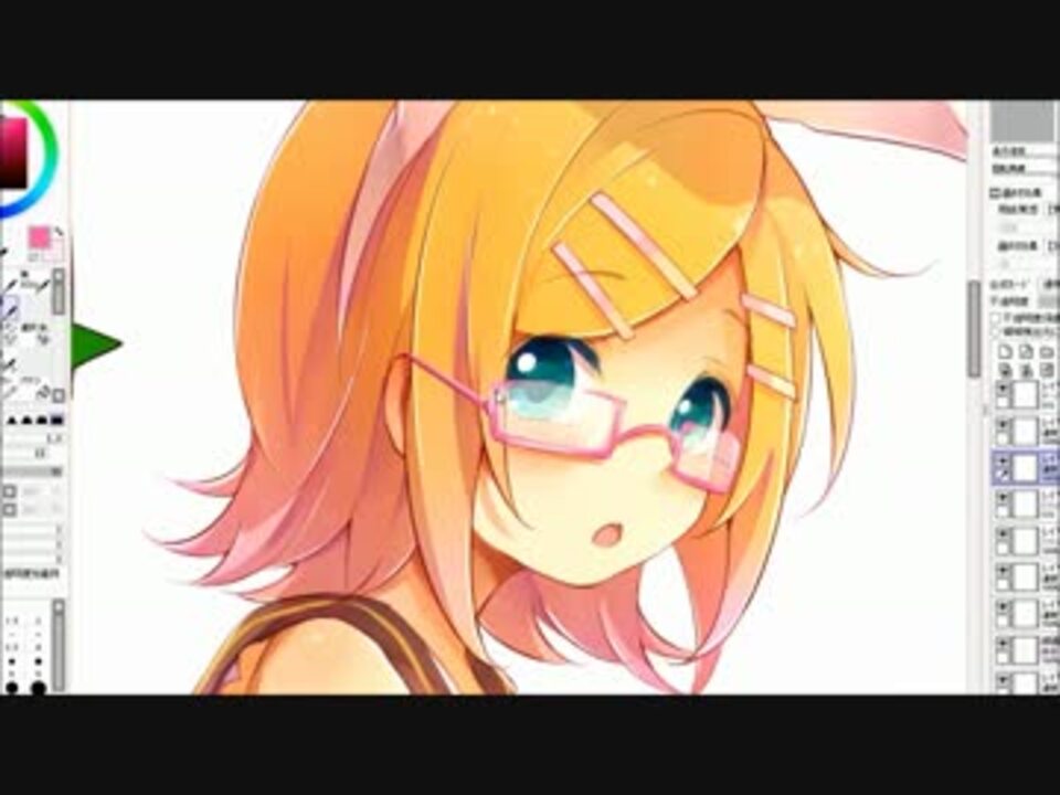 Vocaloid うさ耳カチューシャなリンちゃん描いてみた ニコニコ動画